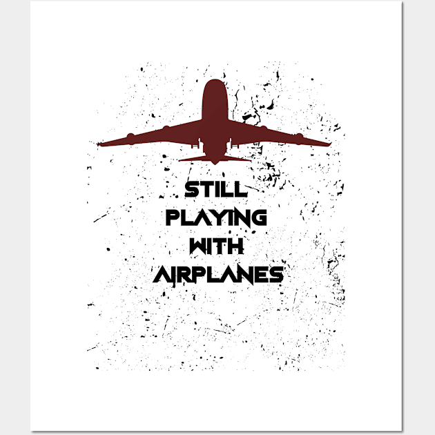 With Airplanes Pilot Men Women Wall Art by macshoptee